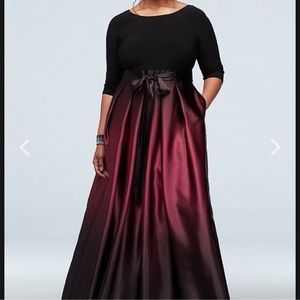 David Bridal Plus Size Ombré Gown